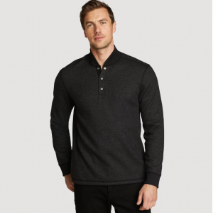 Eddie Bauer 男士仿羊毛衬里保暖亨利衫