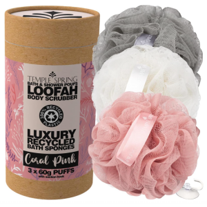 Temple Spring Recycled Luffa Sponges, Bathroom Shower Accessories @ Amazon
