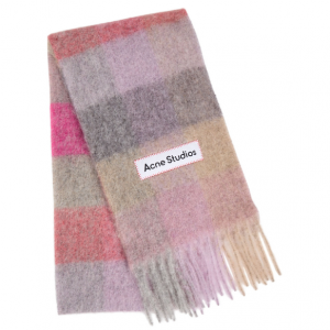 ACNE STUDIOS Vally 格纹羊毛混纺围巾