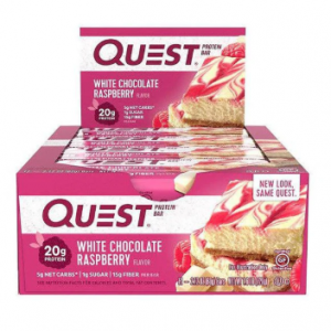 Quest 白巧克力蛋白棒 覆盆子味 12 条