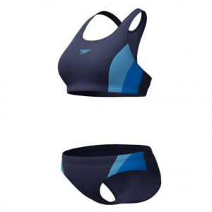 Speedo Eco Enduraflex 女士 亚洲版 Colourblock Splice 分体泳衣