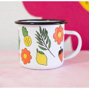 Fruits & Flowers Enamel Mug @ Jenny Lemons