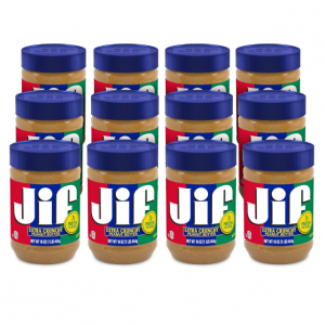 Jif Extra Crunchy Peanut Butter, 16 Ounces (Pack of 12) @ Amazon