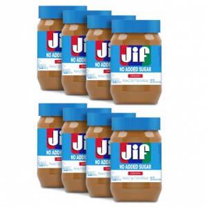 Jif 無額外加糖奶油花生醬 33.5oz 8瓶 @ Amazon