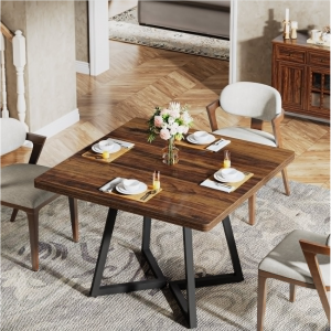 31.5" Square Dining Table, Wood Kitchen Table for 4