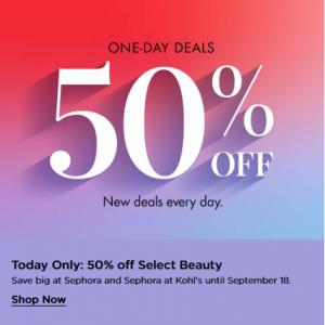 Kohl's同步丝芙兰每日精选闪促 另还有更多产品5折限时热卖中