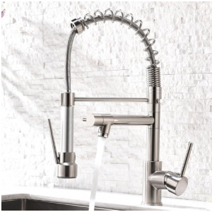 AIMADI Single Handle Pull Down Kitchen Faucet Stainless Steel @ Amazon