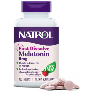 Natrol 褪黑激素速溶片 草莓味 5mg 150片 @ Amazon