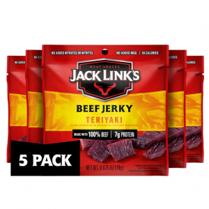 Jack Link's 照烧口味牛肉干 0.625oz 5包 低脂高蛋白 @ Amazon