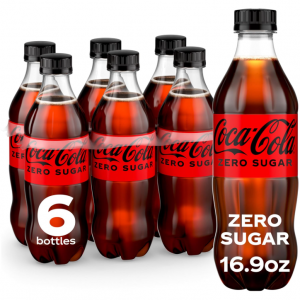 Coke Zero Sugar Diet Soda Soft Drink, 16.9 fl oz, 6 Pack @ Amazon