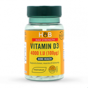 Holland & Barrett 维生素 D3 4000 I.U. 100ug 120 片