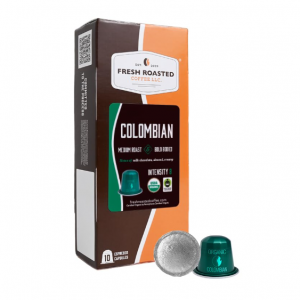Fresh Roasted Coffee Organic Colombian Espresso Pods, 10 Capsules @ Amazon
