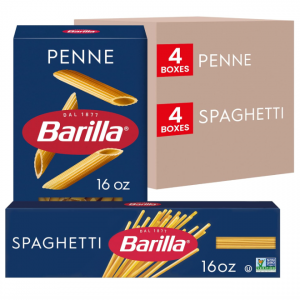 Barilla Penne & Spaghetti Pasta Variety Pack, 16 oz. Boxes (Pack of 8) @ Amazon