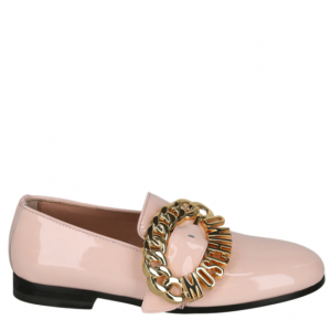 Moschino logo buckle loafers
