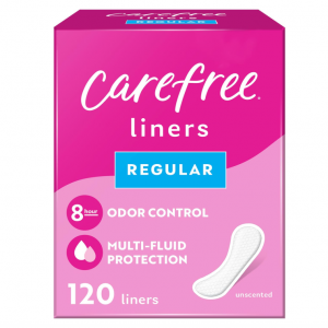 Carefree Acti-Fresh Panty Liners, Soft and Flexible, Regular, 120 Count @ Amazon