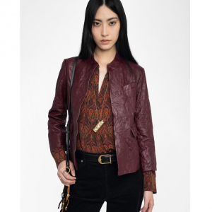Zadig&Voltaire Veryn Crinkled Leather Blazer