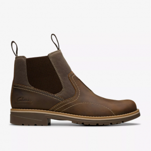 Clarks Morris Easy 男士蜂蜡皮革踝靴