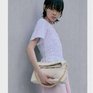Charles & Keith 小鹿色镶板链条手柄单肩包