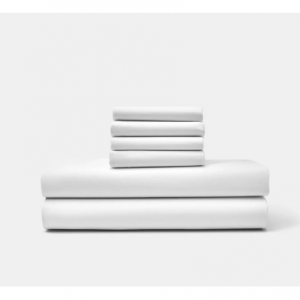 American Blossom Linens棉质高级密织床单套件,King with King枕套