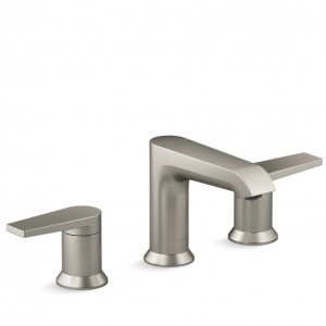 KOHLER K-97093-4 Hint Widespread 浴室水槽水龙头，1.2 gpm，亮丽拉丝镍 @ Easy Plumbing