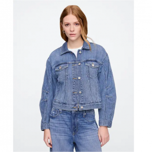 Gap SuperSoft 筒袖标志性牛仔夹克