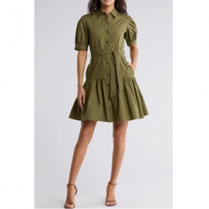 Derek Lam 10 Crosby Luma 纯棉A字形衬衫裙