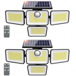 omibee 4500LM Solar Lights Outdoor, 4 Adjustable Heads Motion Sensor Lights, 3 Mode @ Amazon