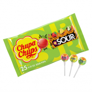 Chupa Chups SOUR Lollipops, Halloween Trick or Treat Candy Variety Pack, Bag of 25 @ Amazon