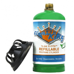 Flame King Refillable 1LB Empty Propane Cylinder Tank - Reusable - 16.4 oz, Green @ Amazon