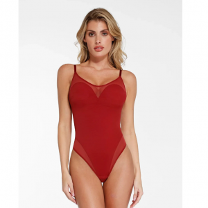 Popilush Shapewear 塑身幻彩网眼吊带紧身衣