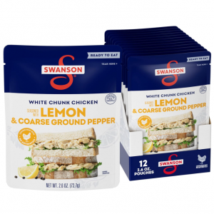 Swanson 柠檬黑椒鸡胸肉 2.6oz 12包 @ Amazon