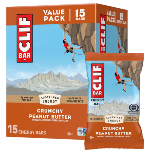 CLIF BAR - Protein Bars - Crunchy Peanut Butter - Made with Organic Oats - Energy Bars - Non-GMO (