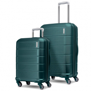 American Tourister Stratum 2.0 Hardside Expandable Luggage with Spinners, Pine Green, 2PC SET
