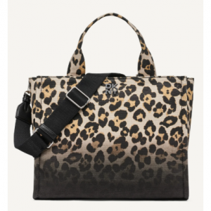 HADLEE 豹紋印花中號托特包