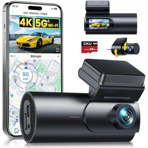 34% off GKU Dash Cam Front and Rear Camera,4K+1080P @Amazon