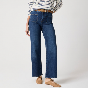 J.Crew 修身阔腿贴袋牛仔裤