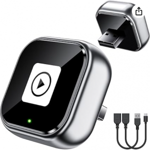 Amazon - YUHUO 无线CarPlay转接器 支持iPhone/安卓双系统 ，现价$29.99