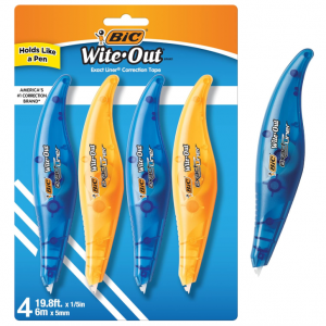 BIC Exact Liner 修正帶 19.8英尺 4個裝 @ Amazon