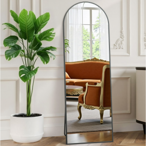 EDX Arched Full Length Mirror 59"x16" Full Body Mirror Rectangle Free Standing Wall Mounted