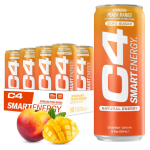 Cellucor C4 无糖气泡能量饮料 12罐 桃桃芒果味 @ Amazon
