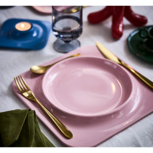 VINTERFINT Plate, pink, 10 ½x10 ½ "