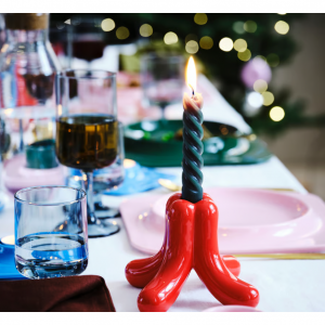 VINTERFINT 烛台，红色，4英寸
