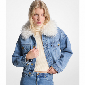 MICHAEL Michael Kors 仿毛领牛仔夹克