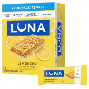 LUNA Bar - LemonZest Flavor - Gluten Free Snack Bars - Value Pack (12 Pack) @ Amazon