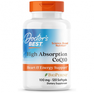 Doctor's Best High Absorption CoQ10 with BioPerine, 100 mg, 120 Count @ Amazon