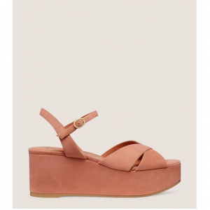 Stuart Weitzman Carmen 中跟坡跟凉鞋