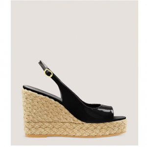 Stuart Weitzman Island 露趾草编坡跟凉鞋