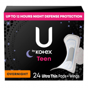 U by Kotex 夜用超薄卫生巾 无香味款 24片 @ Amazon