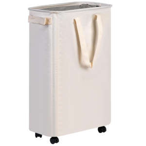 efluky Slim Laundry Hamper with Wheels, 60L (12.7 Gallons) Beige @ Amazon