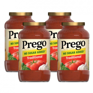 Prego 传统意面酱 无蔗糖 23.5oz 4瓶装 @ Amazon